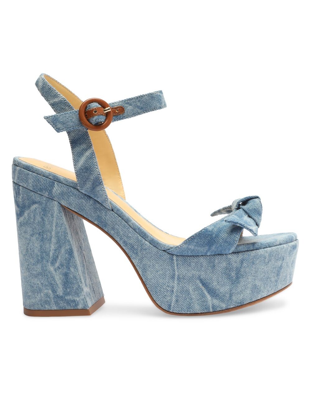 

Босоножки Clarita 120MM из джинсовой ткани на платформе Alexandre Birman, синий