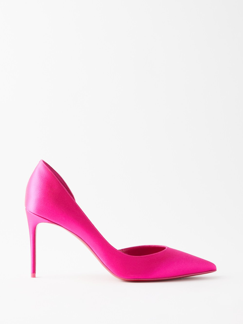 Туфли iriza 85 из шелкового атласа Christian Louboutin, розовый