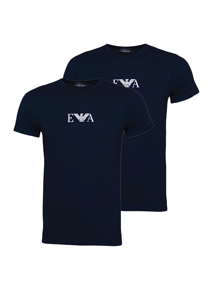 

Футболка Emporio Armani Doppelpack Logoprint, темно-синий