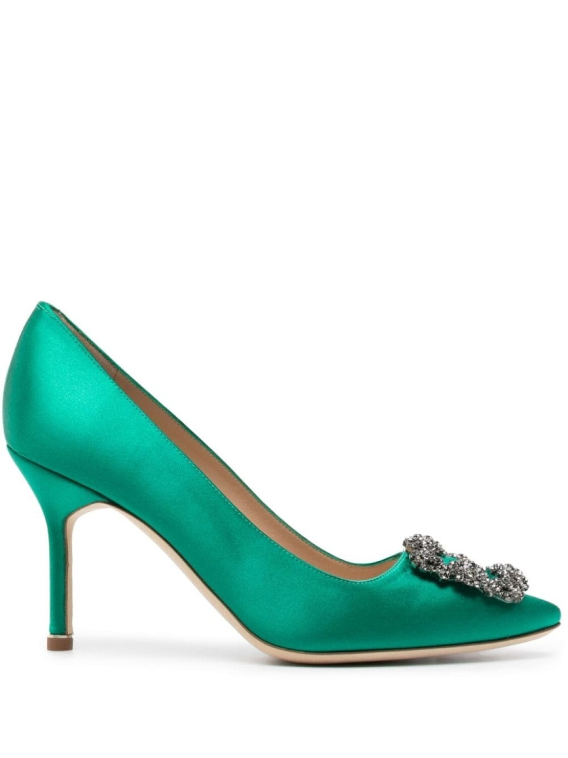 

Manolo Blahnik атласные туфли Hangisi 90, зеленый