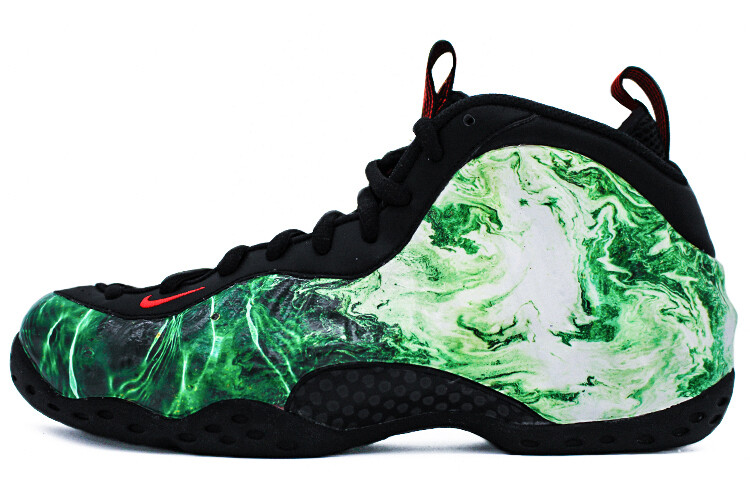

Кроссовки Nike Foamposite One Vintage Basketball Shoes Men Mid-top White/Green, черный