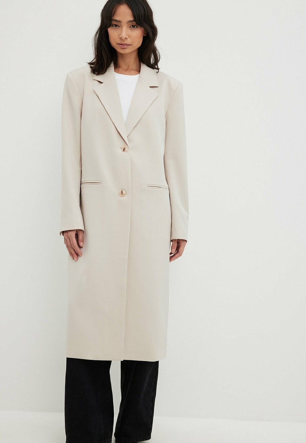 

Классическое пальто NA-KD, цвет light beige