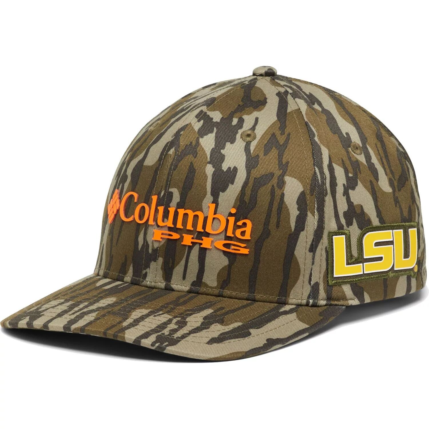 

Мужская кепка Columbia Mossy Oak Camo LSU Tigers Bottomland Flex Hat