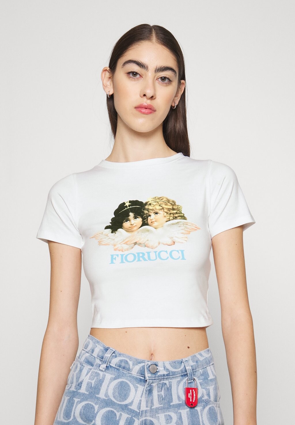 

Футболка с принтом Fiorucci, белый