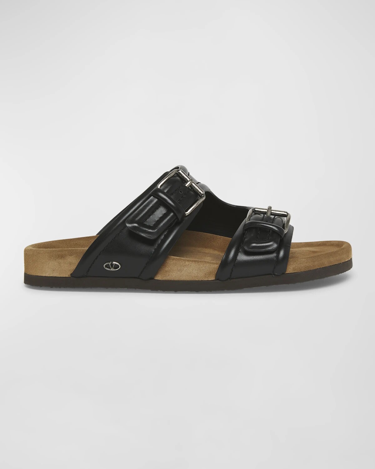 

Мужские шлепанцы Fussfriend из телячьей кожи Valentino Garavani, цвет Black Multi