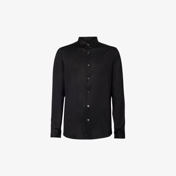 

Рубашка из джерси со складками на манжетах Emporio Armani, цвет nero