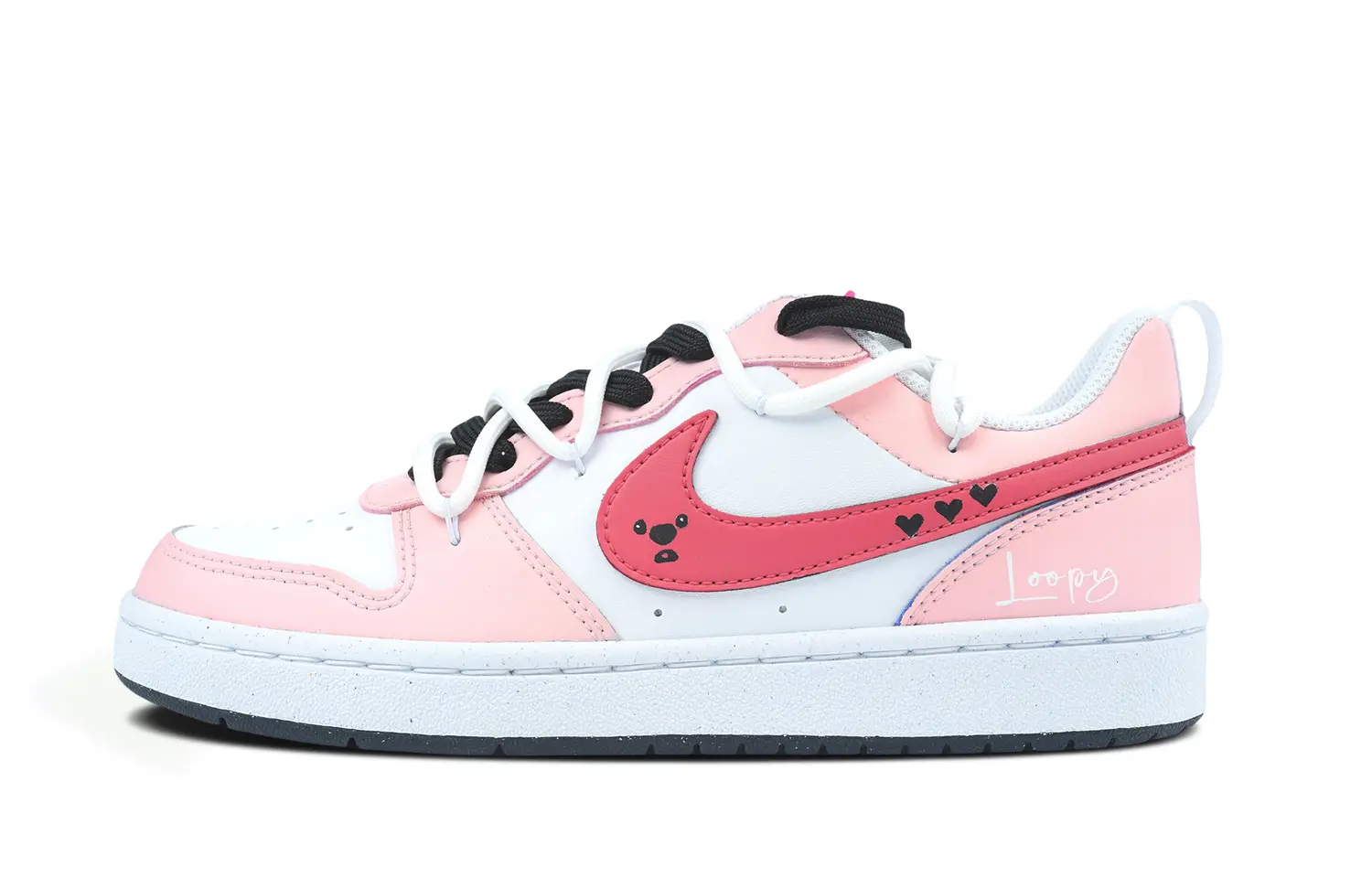 

Кроссовки для скейтбординга женские с низким верхом белые/розовые Nike