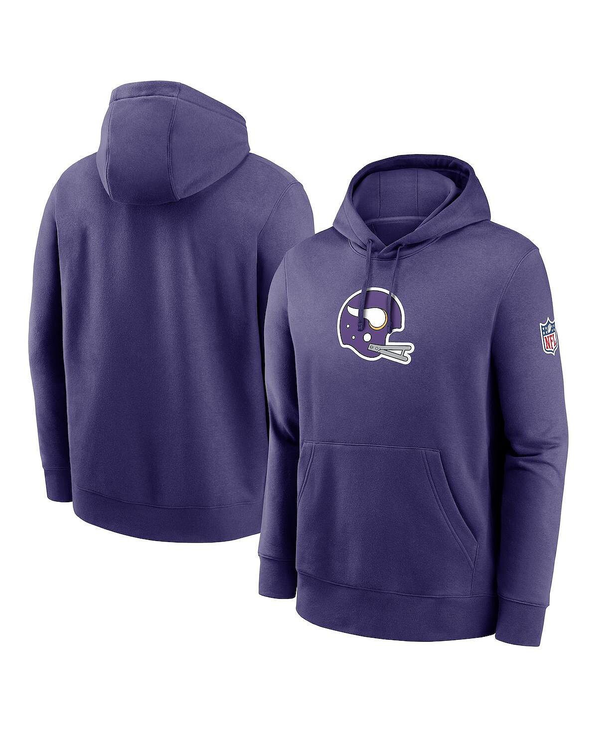 

Мужской классический пуловер с капюшоном Minnesota Vikings фиолетового цвета Nike