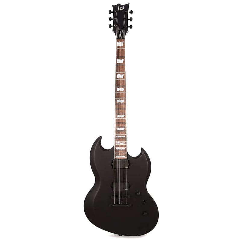 Электрогитара ESP LTD Viper-400 Baritone Black Satin Electric Guitar