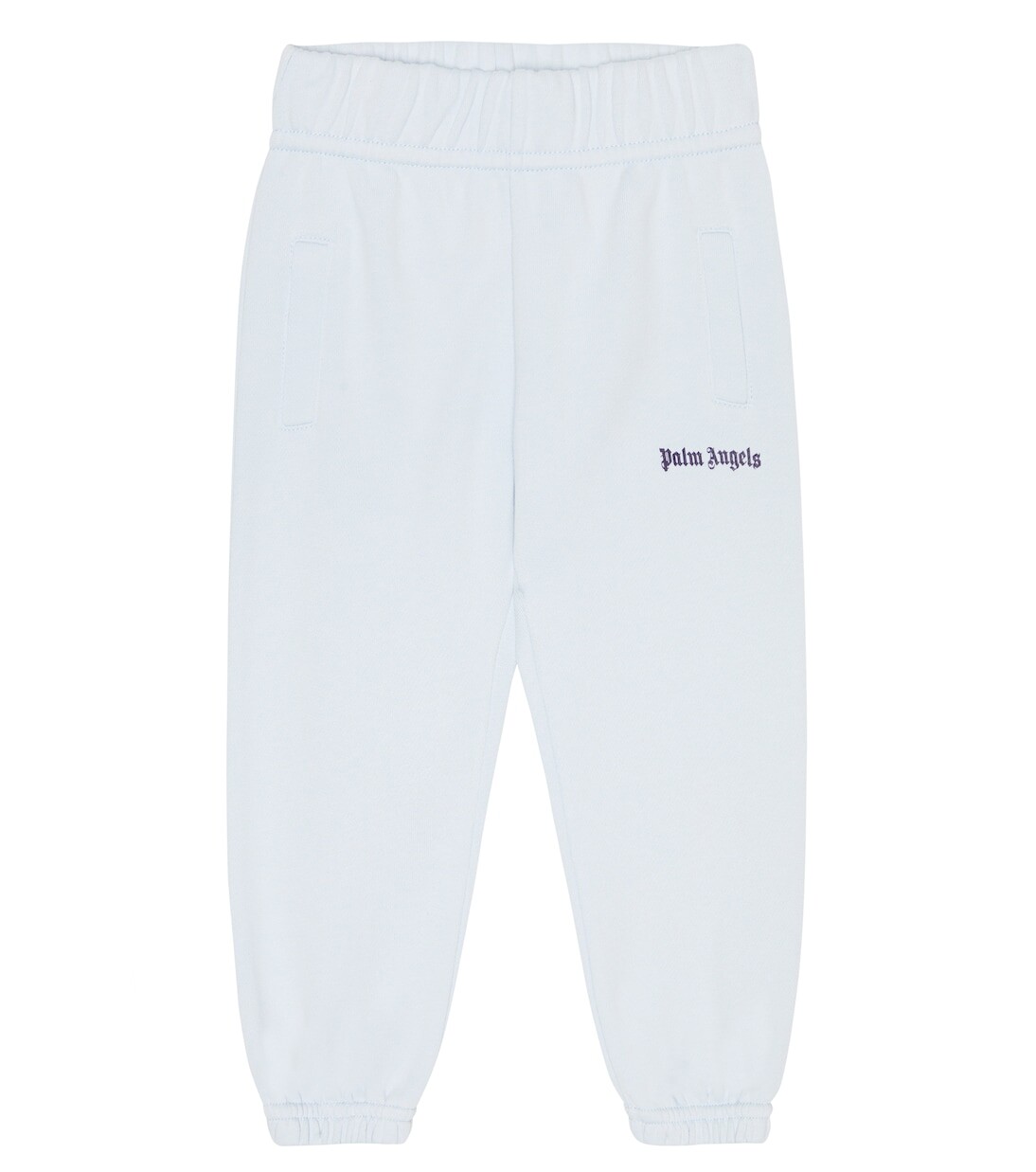 

Хлопковые спортивные штаны с логотипом baby Palm Angels Kids, синий