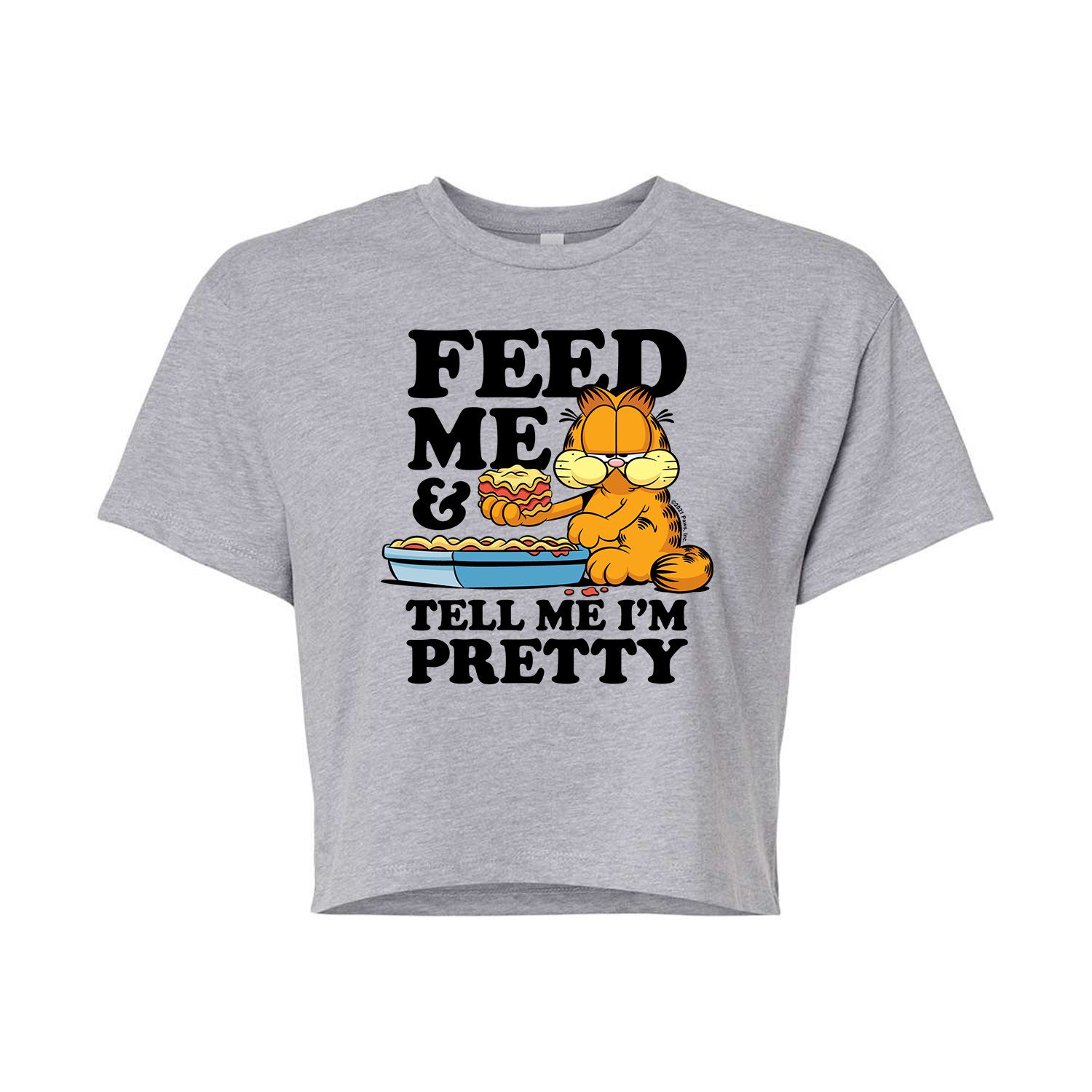 Укороченная футболка Garfield Feed Me для юниоров Licensed Character