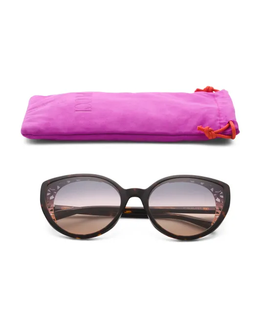 

Солнцезащитные очки «кошачий глаз» 58 мм Emilio Pucci, цвет Dark Havana