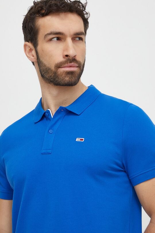 

Хлопковое поло Tommy Jeans, синий
