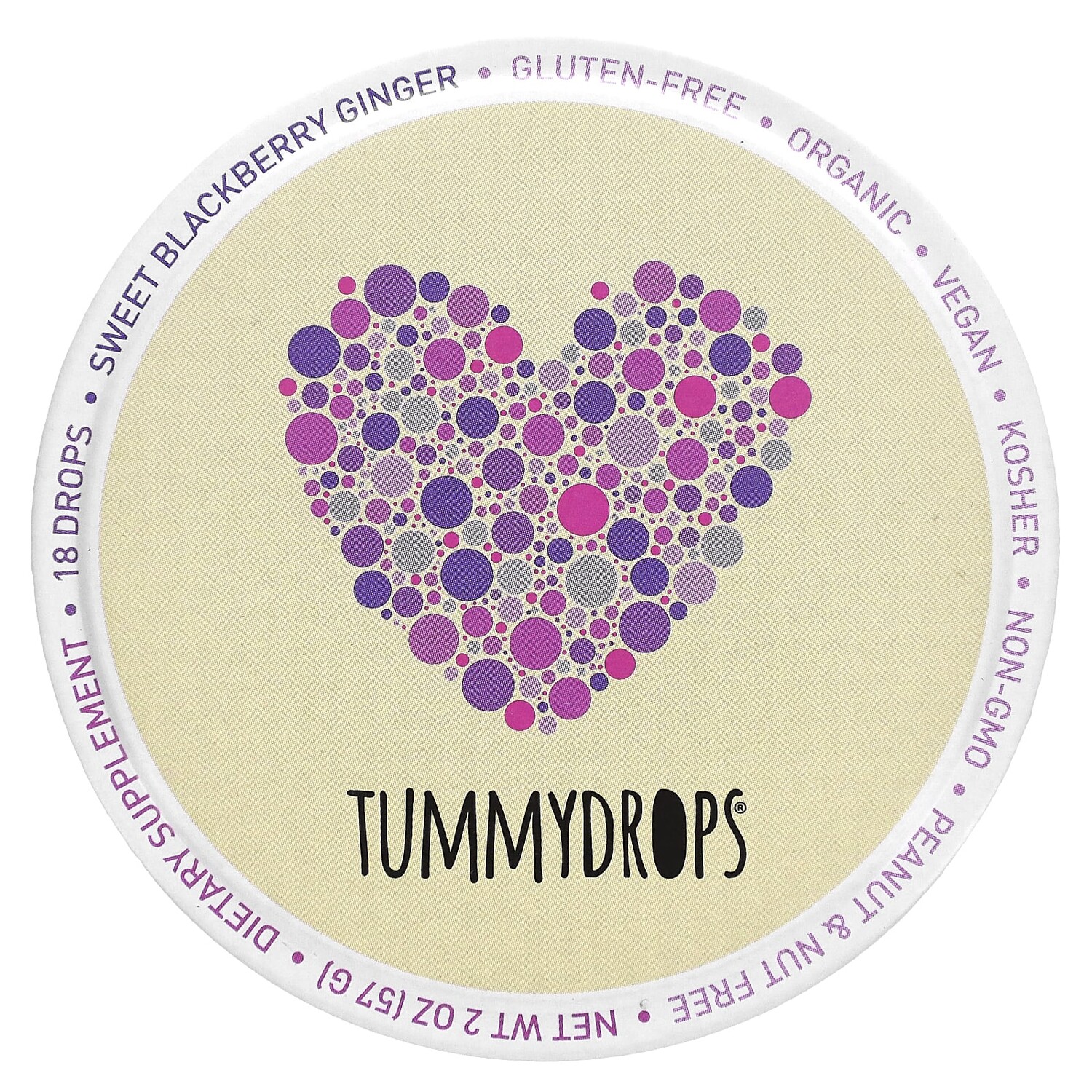 

Сладкий ежевика и имбирь, 18 капель, 57 г (2 унции), Tummydrops