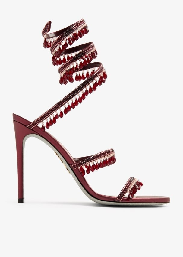 

Сандалии René Caovilla Cleo Crystal-Embellished, красный