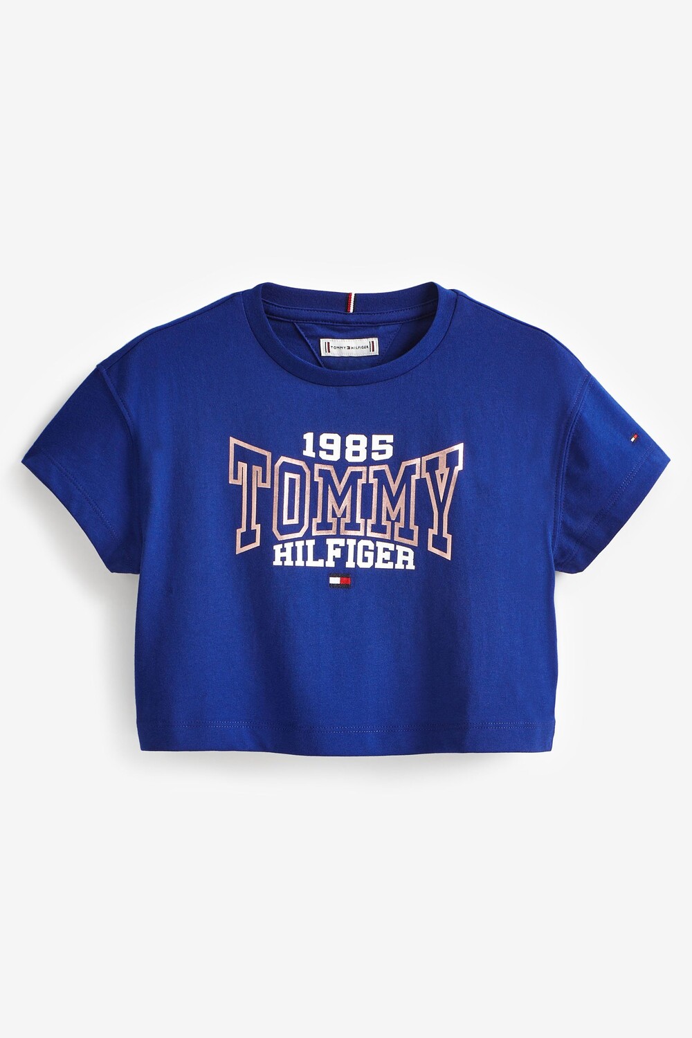 

Синяя университетская футболка Tommy 1985 для девочек Tommy Hilfiger, синий