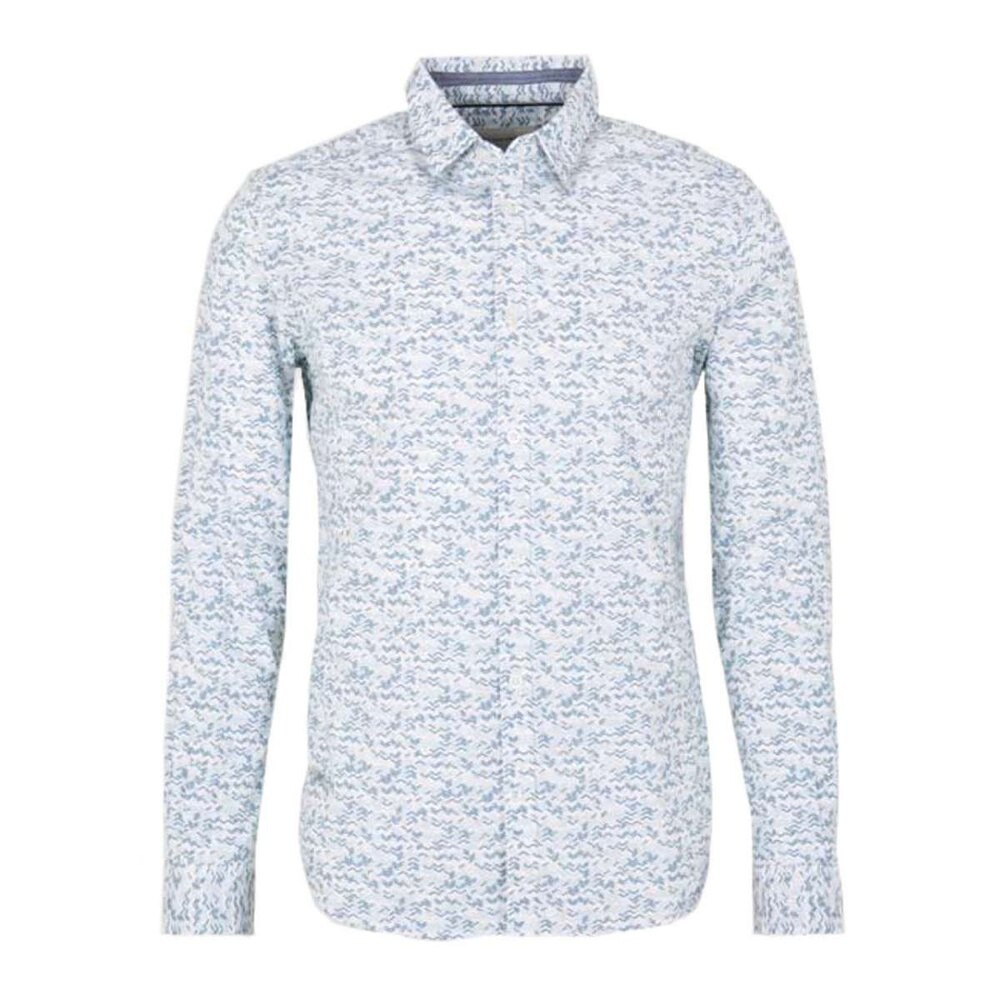 

Рубашка с длинным рукавом Tom Tailor 1029804 Fitted Printed, синий