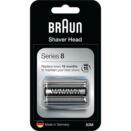 аксессуар для бритв braun 83m series 8 Сменная головка электробритвы Series 8 83M, серебристая, Braun