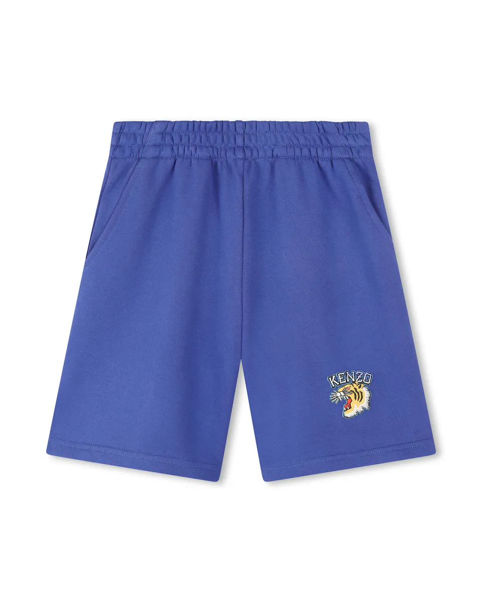 

Однотонные шорты для мальчика с эластичной резинкой на талии Kenzo Kids, синий