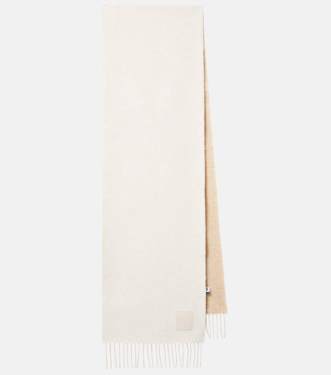 Шарф из шерсти и кашемира Loewe, цвет ivory/sand