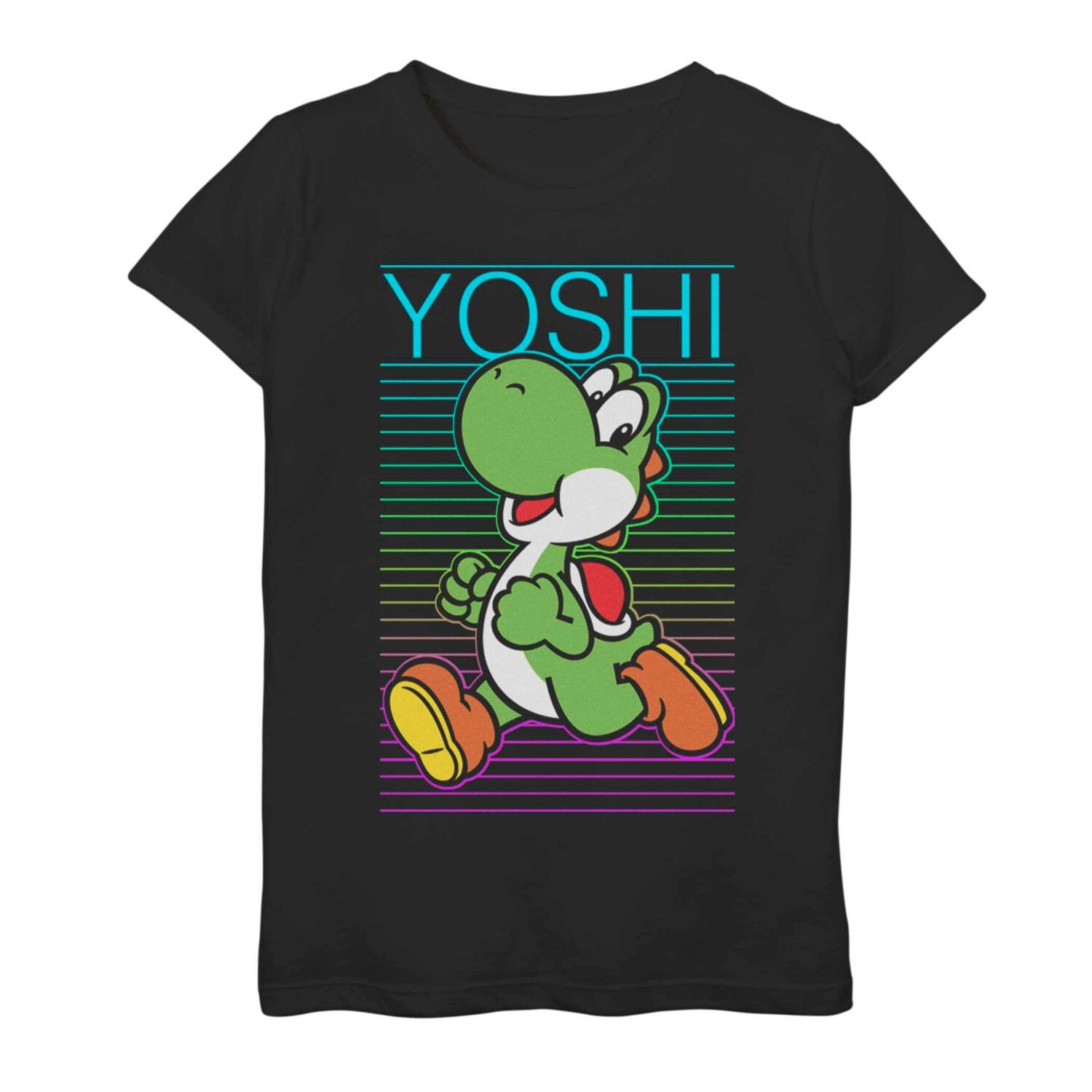 

Футболка с плакатом Nintendo Yoshi Neon Grid для девочек 7–16 лет Licensed Character