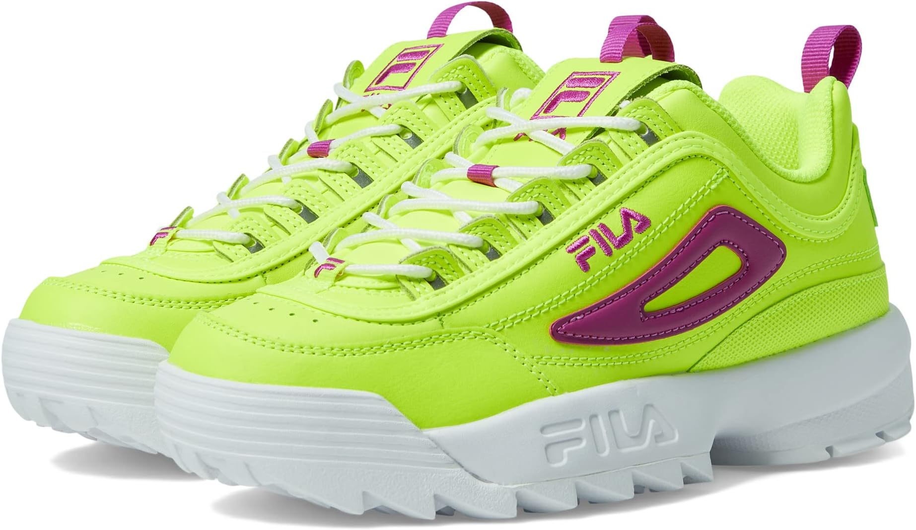 Fila disruptor cheap green and yellow