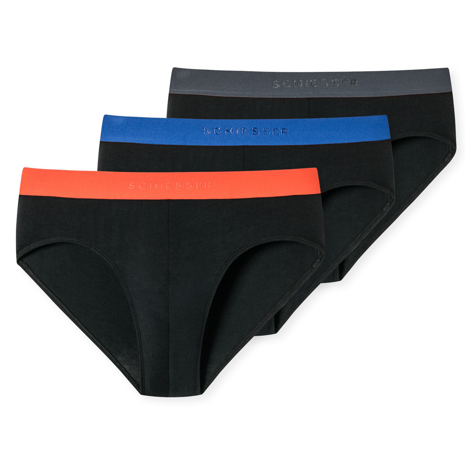 

Трусы Schiesser 3er Pack, цвет Orange/Blau/Grau