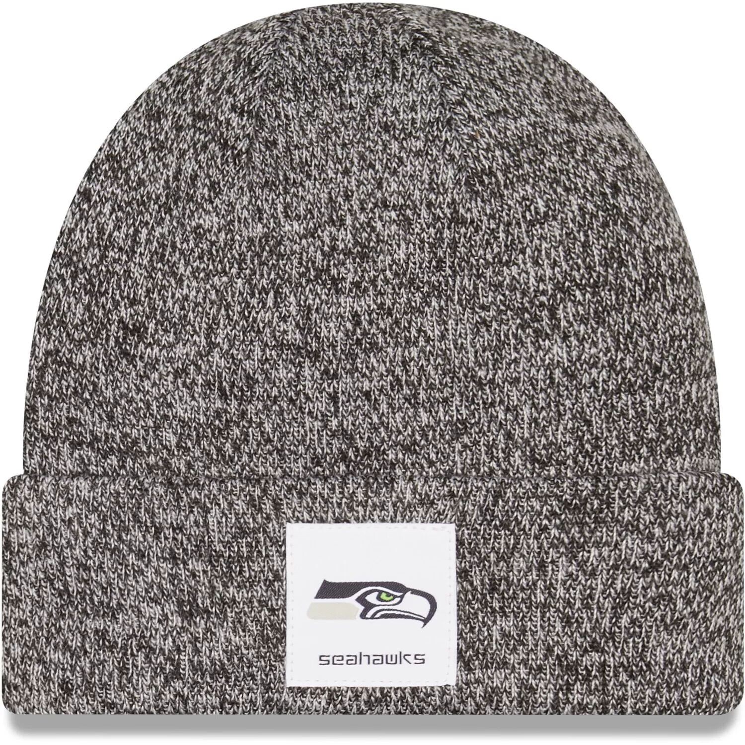 

Мужская черная вязаная шапка с манжетами New Era Seattle Seahawks Hamilton