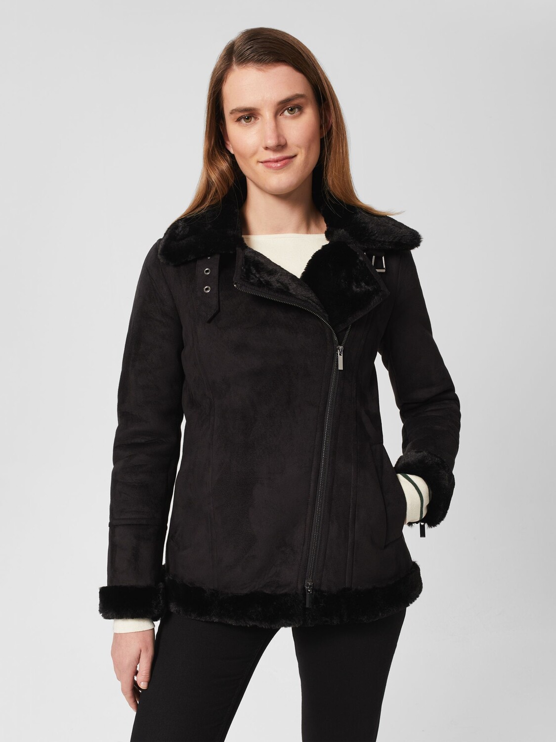 

Куртка Hobbs Alana из искусственного меха, черная, Черный