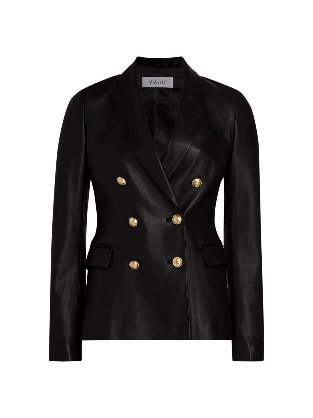 

Двубортная кожаная куртка Franklin Derek Lam 10 Crosby, черный