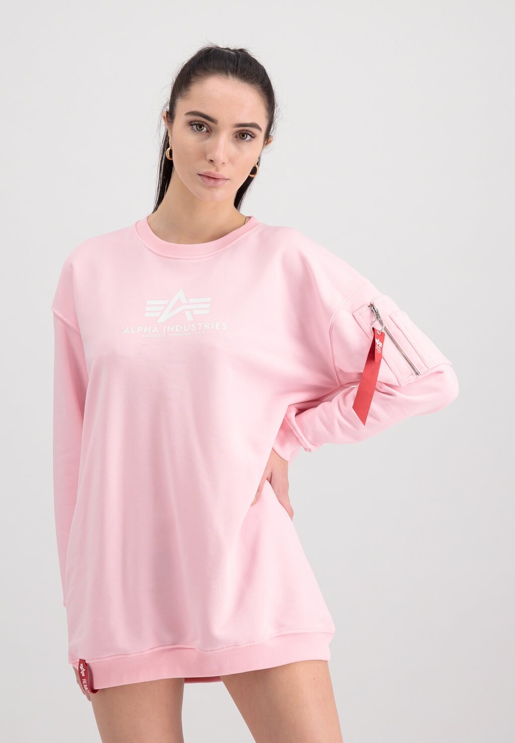 

Свитер Alpha Industries, светло-розовый