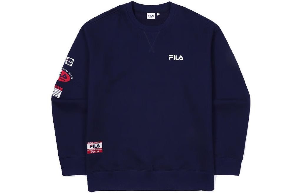 

Толстовка унисекс темно-синяя Fila, темно-синий