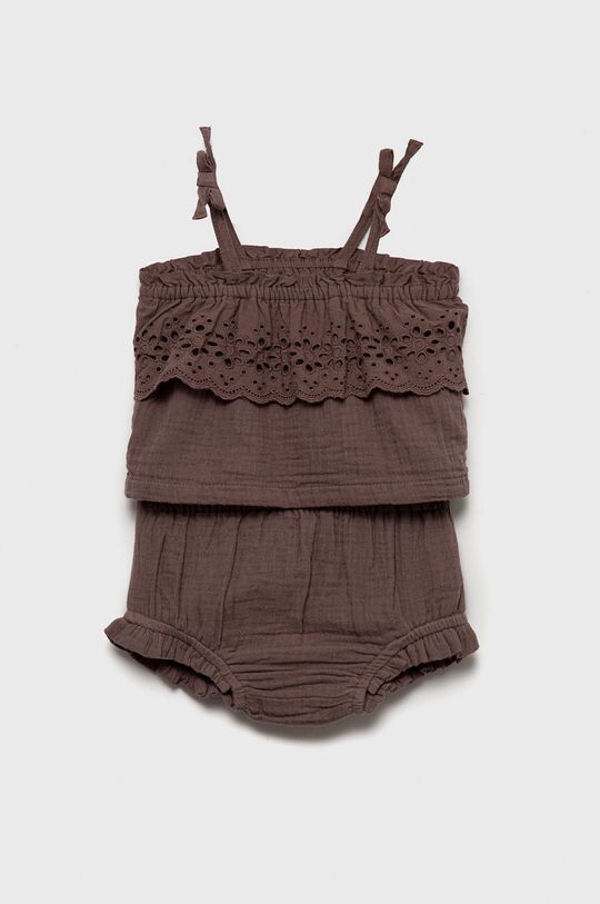 

Хлопковый детский комплект GAP, коричневый