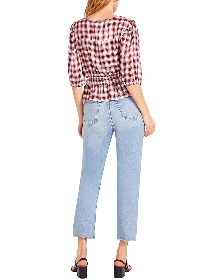 

Топ Steve Madden Smocking Section Top, цвет Plum