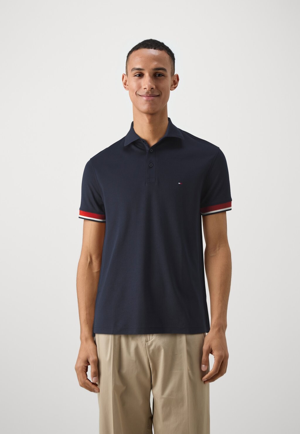 

Рубашка поло INTERLOCK SLEEVE DETAIL Tommy Hilfiger, темно-синий