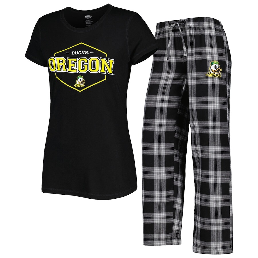 

Пижамный комплект Concepts Sport Oregon Ducks, черный