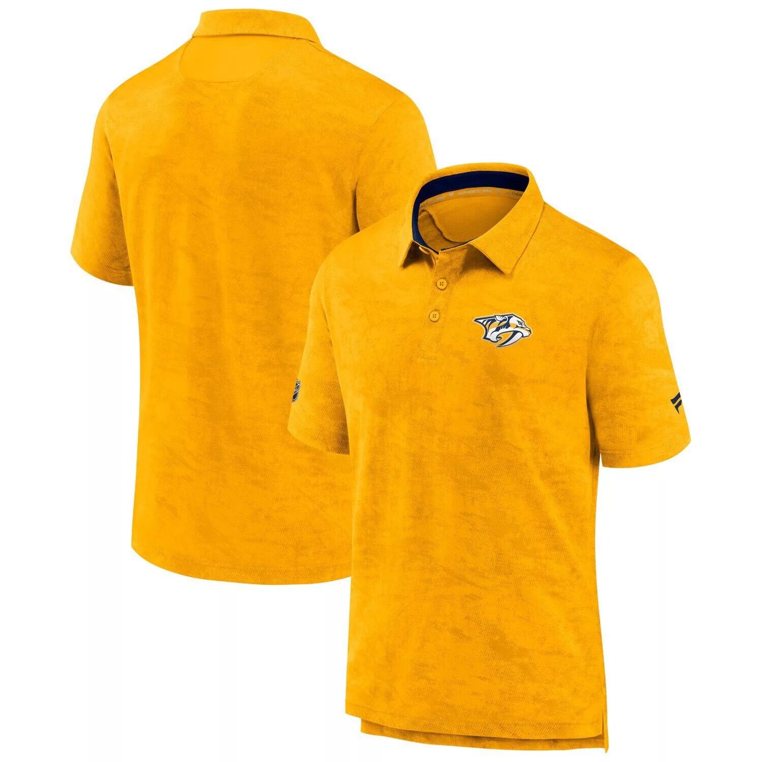 

Мужская футболка-поло Fanatics Gold Nashville Predators Authentic Pro Rink