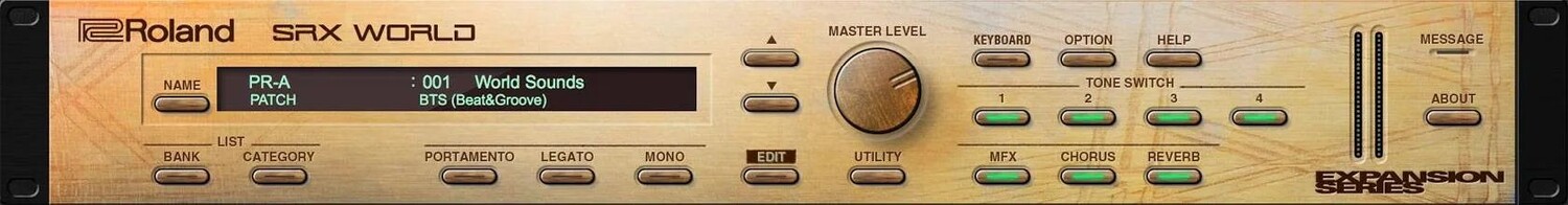

Программное обеспечение Roland SRX World Synthesizer