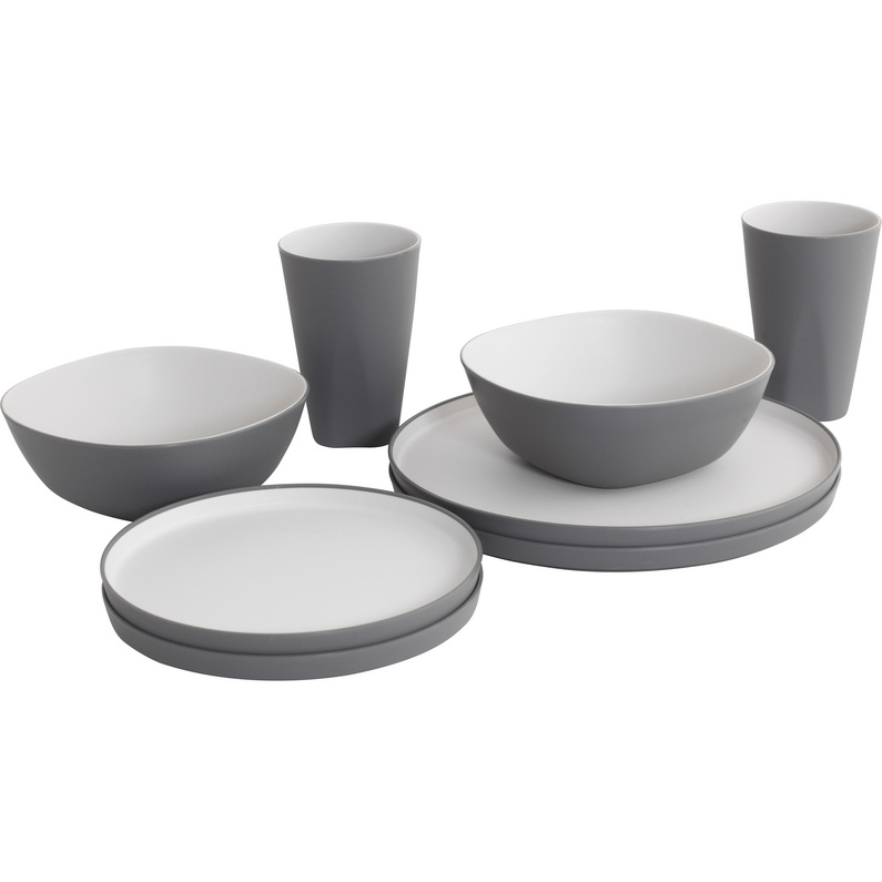 Набор посуды Гала на 2 персоны Outwell, серый подарочный набор экстрим для двоих