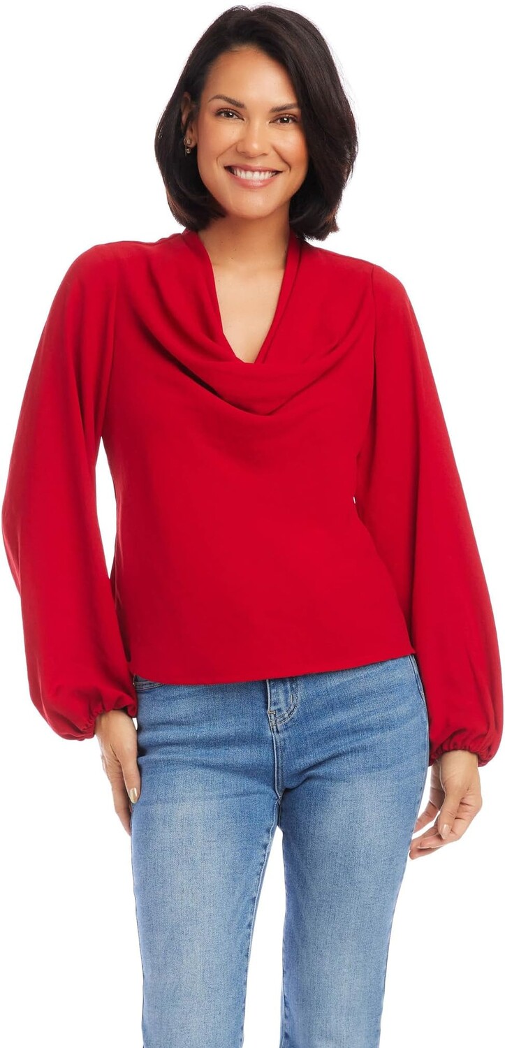 

Топ Karen Kane Cowl Neck Top, красный