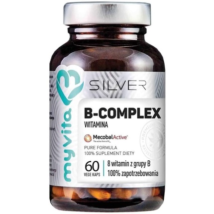 Комплекс B, 8 витаминов группы B, 60 капсул Myvita Silver Pure, Proness цена и фото