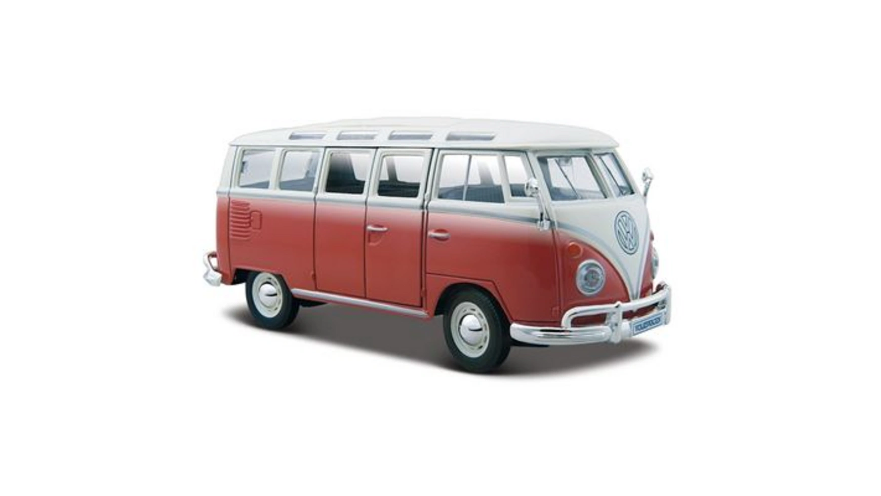 Maisto 1:25 Автобус VW Samba maisto 1 25 vw volkswagen 1960s van samba bus metal diecast car model toys collection xmas gift office home decoration