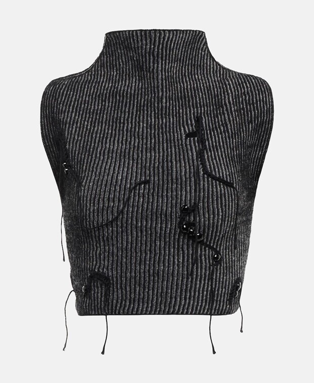 

Шерстяной топ Acne Studios, антрацит