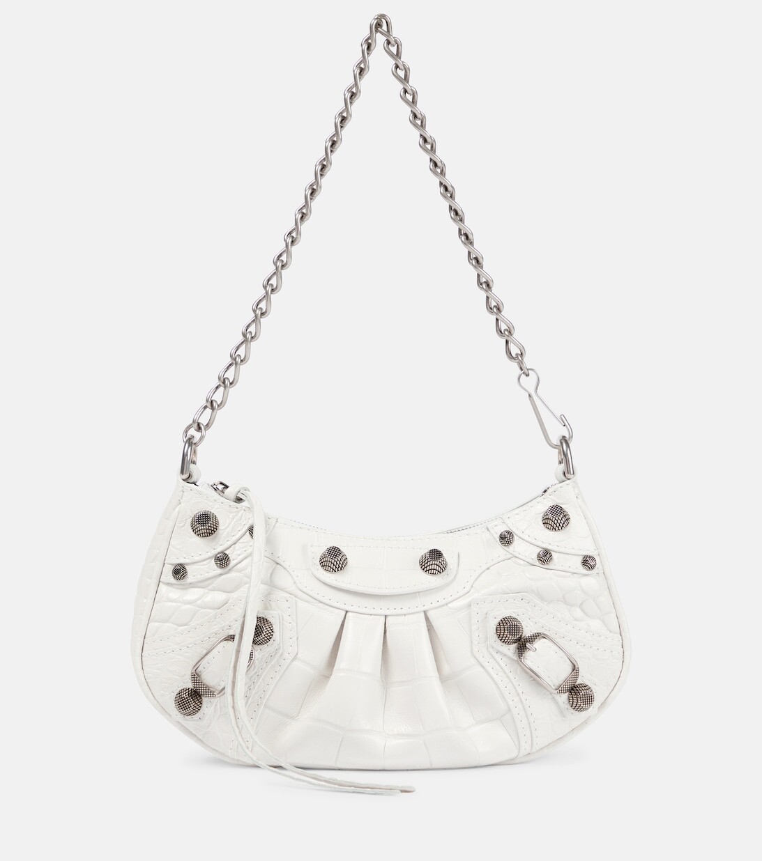 

Кожаная сумка через плечо Le Cagole Mini Balenciaga, белый