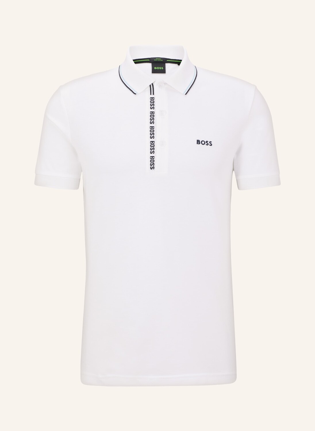 

Рубашка поло BOSS Funktions PAULE 4 Slim Fit, белый