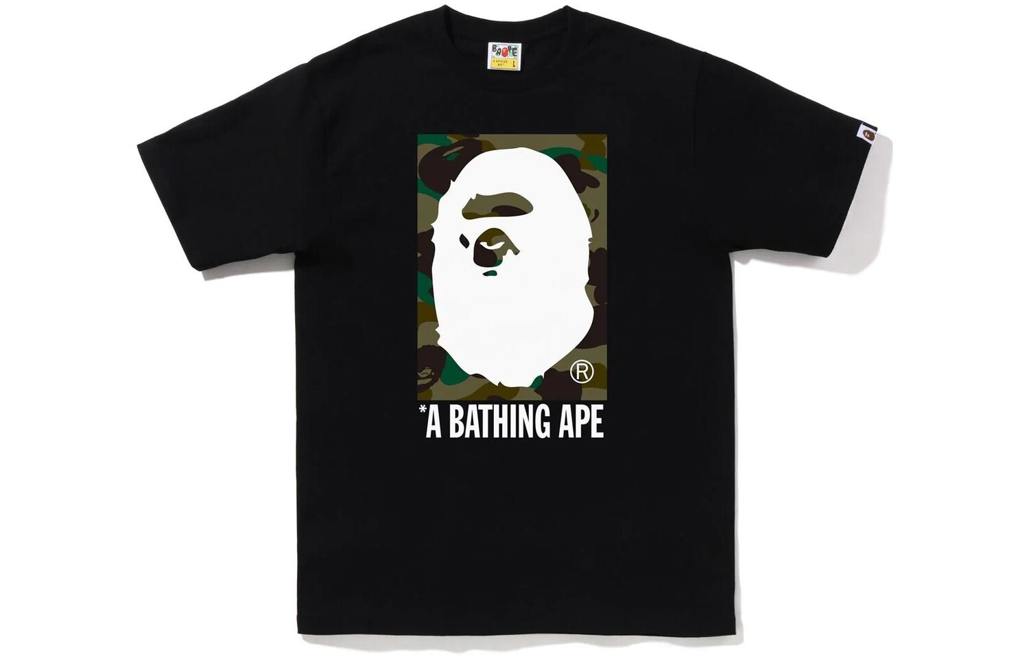 

Футболка BAPE 1St Camo Box Ape Head A Bathing Ape, белый/серо-коричневый