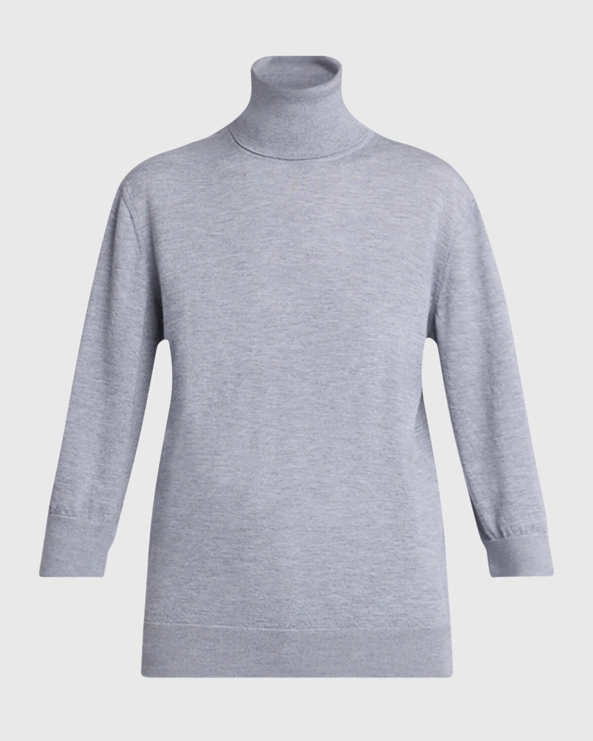 

Кашемировый топ Hevos с высоким воротником The Row, цвет Chambray Melange