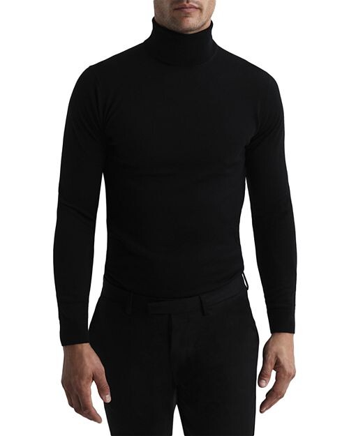 

Свитер Caine из мериносовой шерсти с высоким воротником REISS, цвет Black