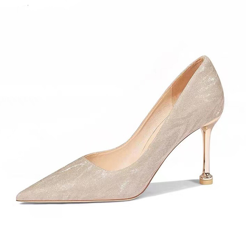 

Туфли женские на высоком каблуке Imono, цвет Champagne Gold 8cm - Glossy Finish