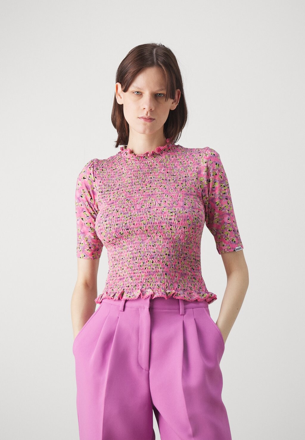 

Футболка с принтом Dandelia HUGO, цвет light pink